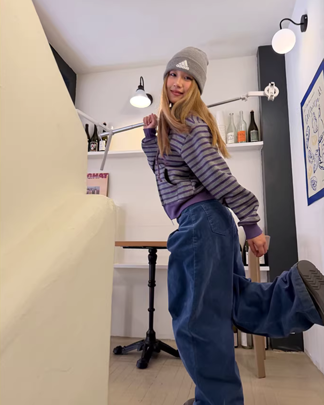 Striped Fleece Stand Collar Hoodie CYE0096