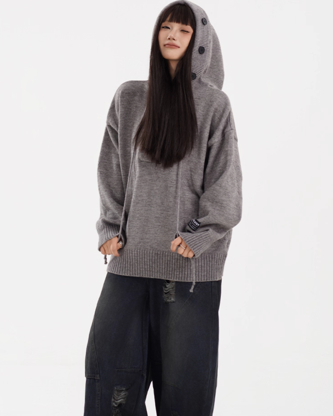 Hooded Knit Hoodie FEC0005