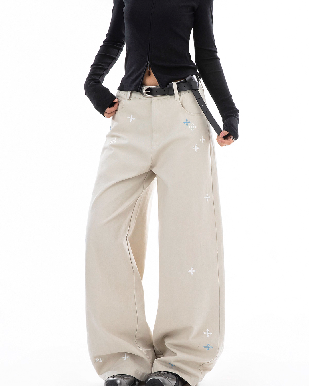 Vintage Embroidered Casual Pants ICM0097