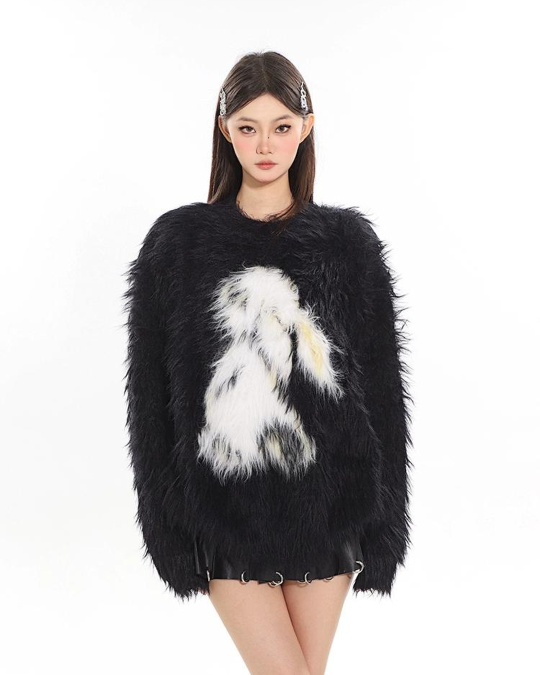 Rabbit Fluffy Round Neck Knit CCS0008