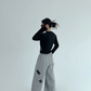 Flower Motif Sweatpants YLS0966