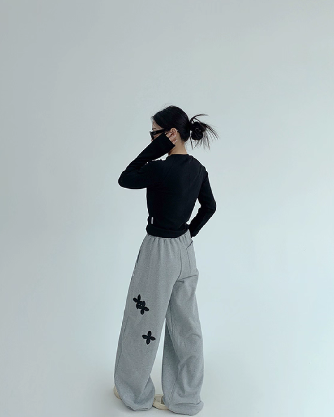 Flower Motif Sweatpants YLS0966