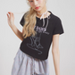 Ballet Shoes Print Short Sleeve T-Shirt NXD0004