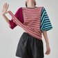 Patchwork-Style Oversized T-Shirt FER0246