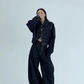 Dark Blue Wide Denim Pants YLS0904