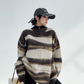 Zebra Shaggy Knit Tops YLS0715