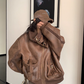 Vintage Leather Faux Fur Jacket YLS1005