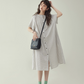 French Striped Shirt Dress  AMU0038