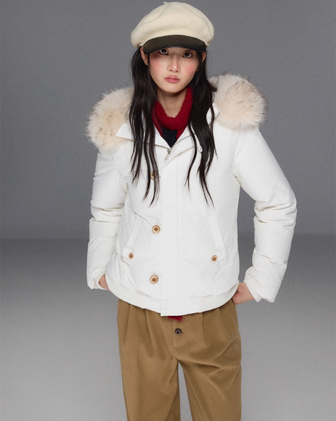 Fur Hood Down Jacket TRK0008