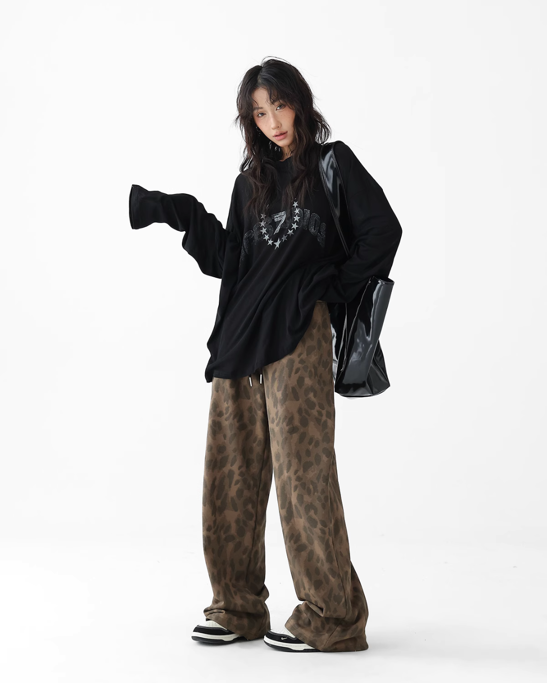 Star Print Loose T-Shirt  ACS0261