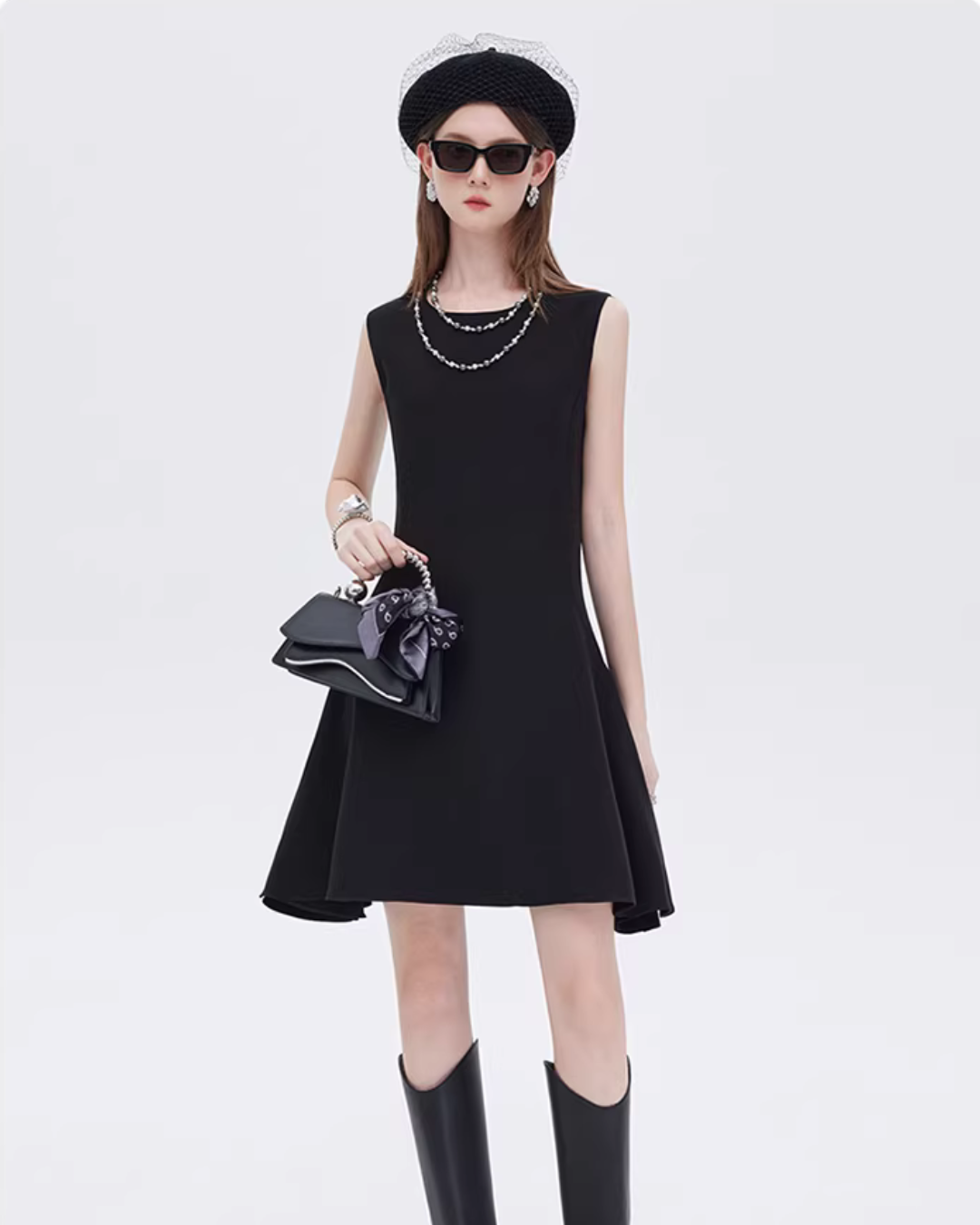 Asymmetry Sleeveless Dress SHN0018