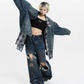 Plaid Shirt Vintage Denim Jacket MCY0005