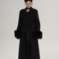 Fur Cuff Long Coat SRS0403
