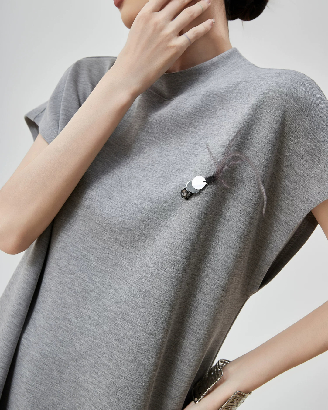 Mock Neck T-Shirt Dress FER0141