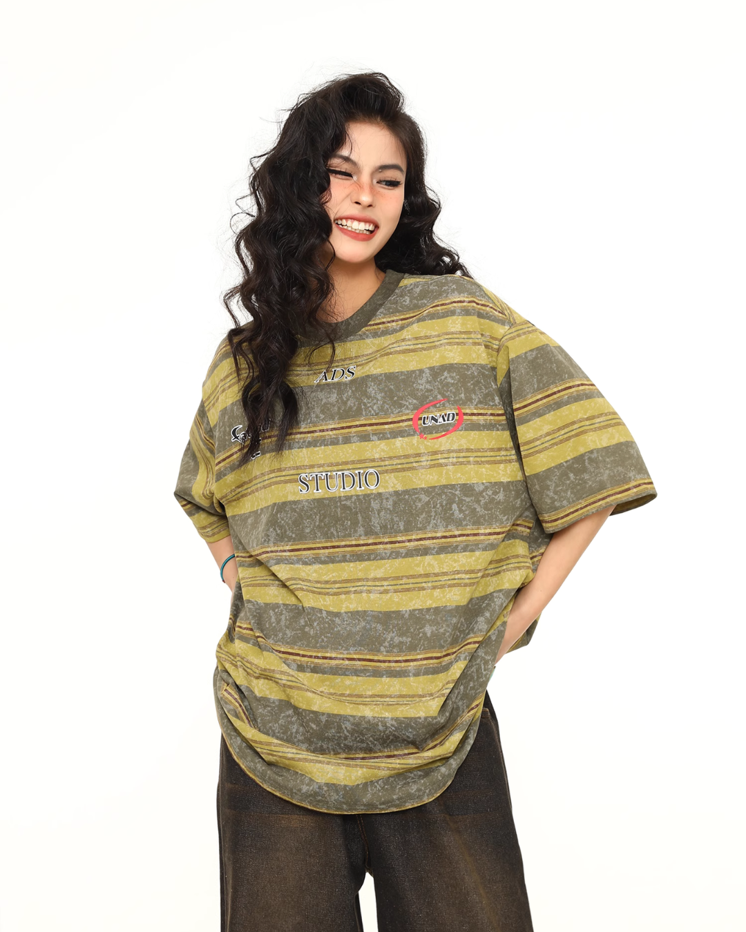 Multi Border Big T-Shirt WDZ0002