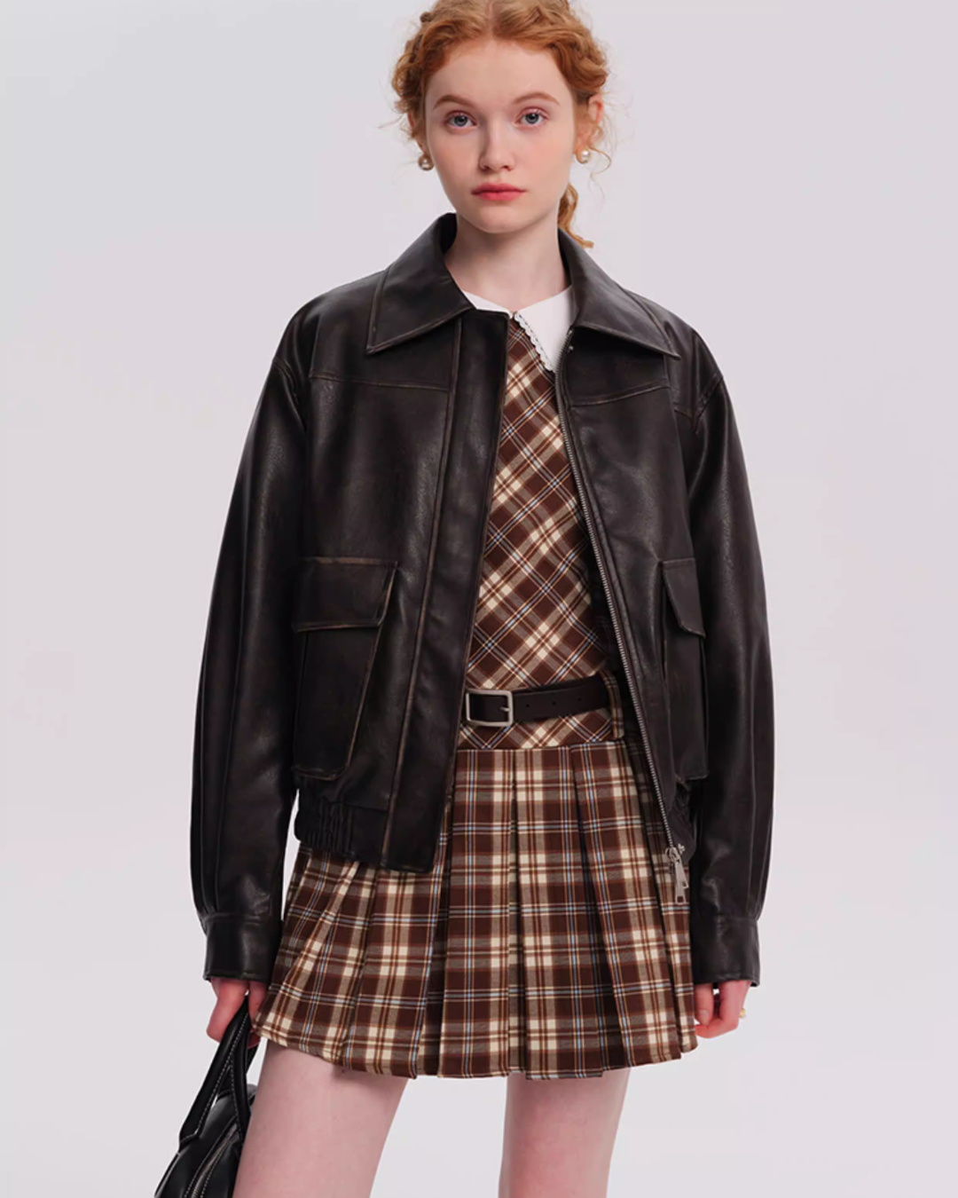 Retro Brown Leather Jacket DEP0003