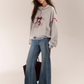 Half Button Ribbon Hood Top ASG0015