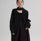 Tie Collar Long Coat SRS0384