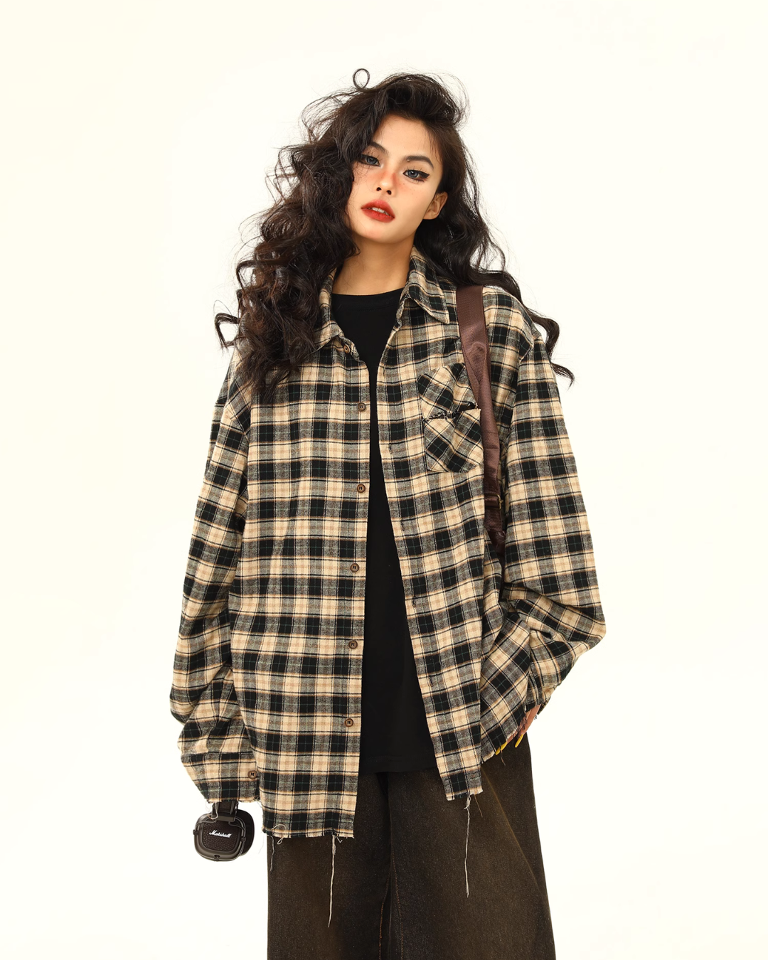 Oversized Check Shirt WDZ0007