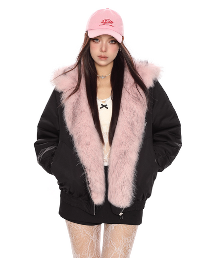 Reversible Pink Fur Jacket BGS0004