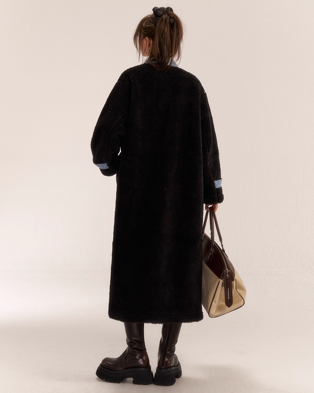 Denim Shearling Casual Coat  ASG0050