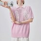 Sheer Short-Sleeve Polo Knit FER0261