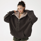 Duty Half Zip Collar Fleece Hoodie ACS0321
