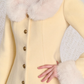 Sweet Cream Fur Jacket & Paid Mini Skirt UNP0004