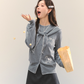 Dog Embroidery Round Neck Knit Cardigan ASG0070
