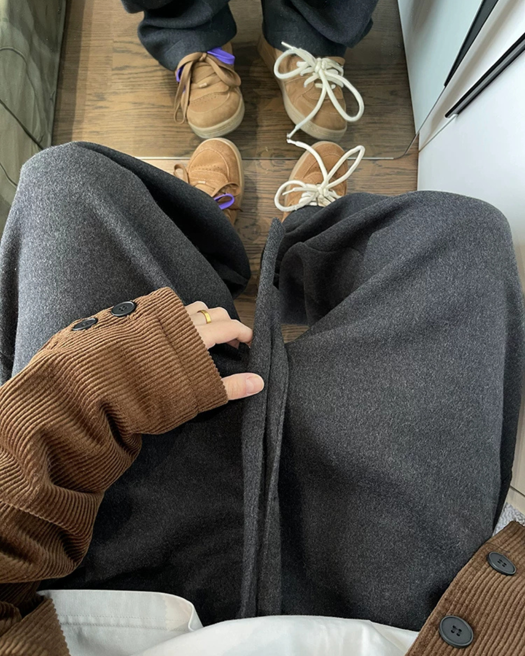 Woolen Curve Pants DAZ0002