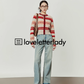 Red Striped Jacquard Knit LLA0549