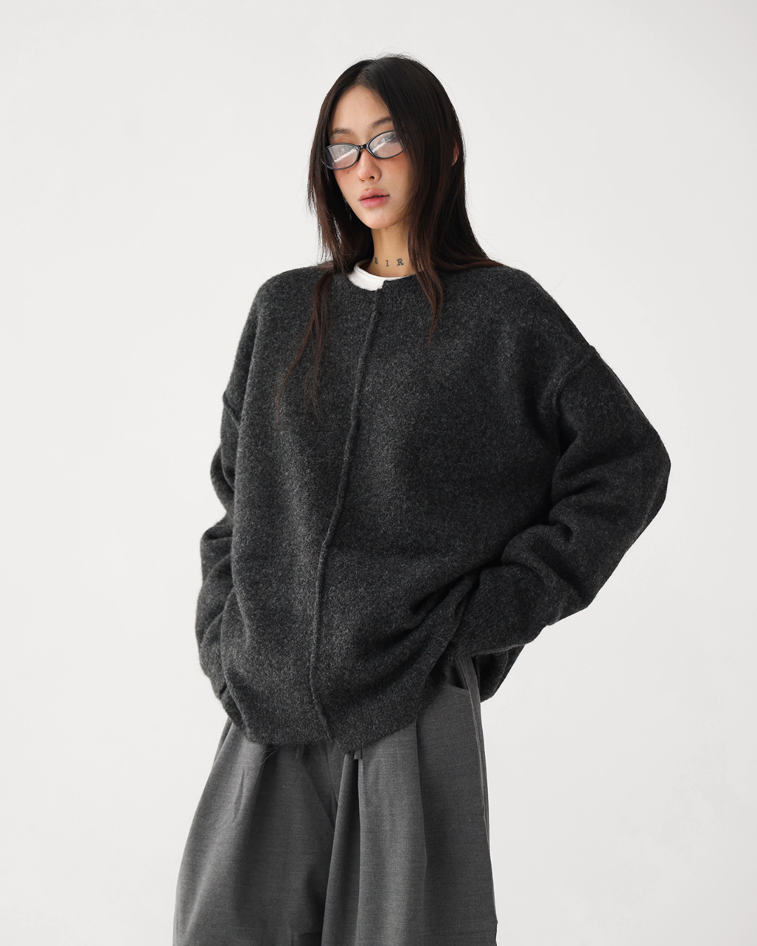 Round-Neck Pullover Knit / Scarf ACS0312
