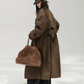 Oversized Stand Collar Long Trench Coat ACS0381