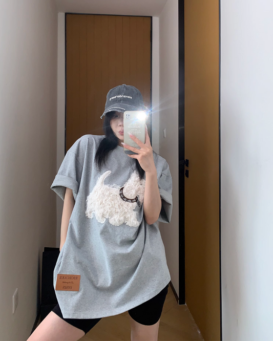 Dog Sagara Embroidered T-Shirt YLS0880