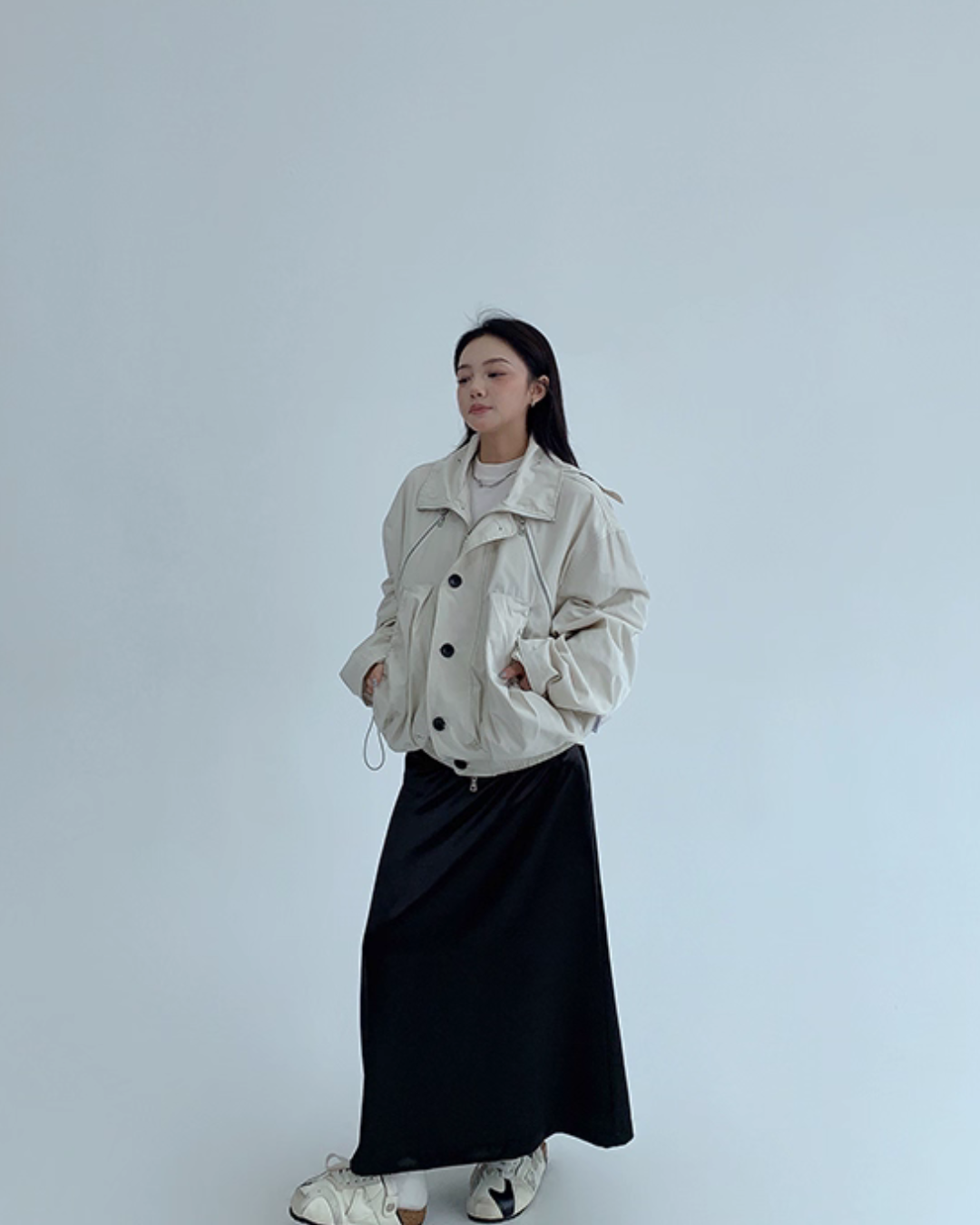 Stand Collar Balloon Sleeve Jacket YLS0921