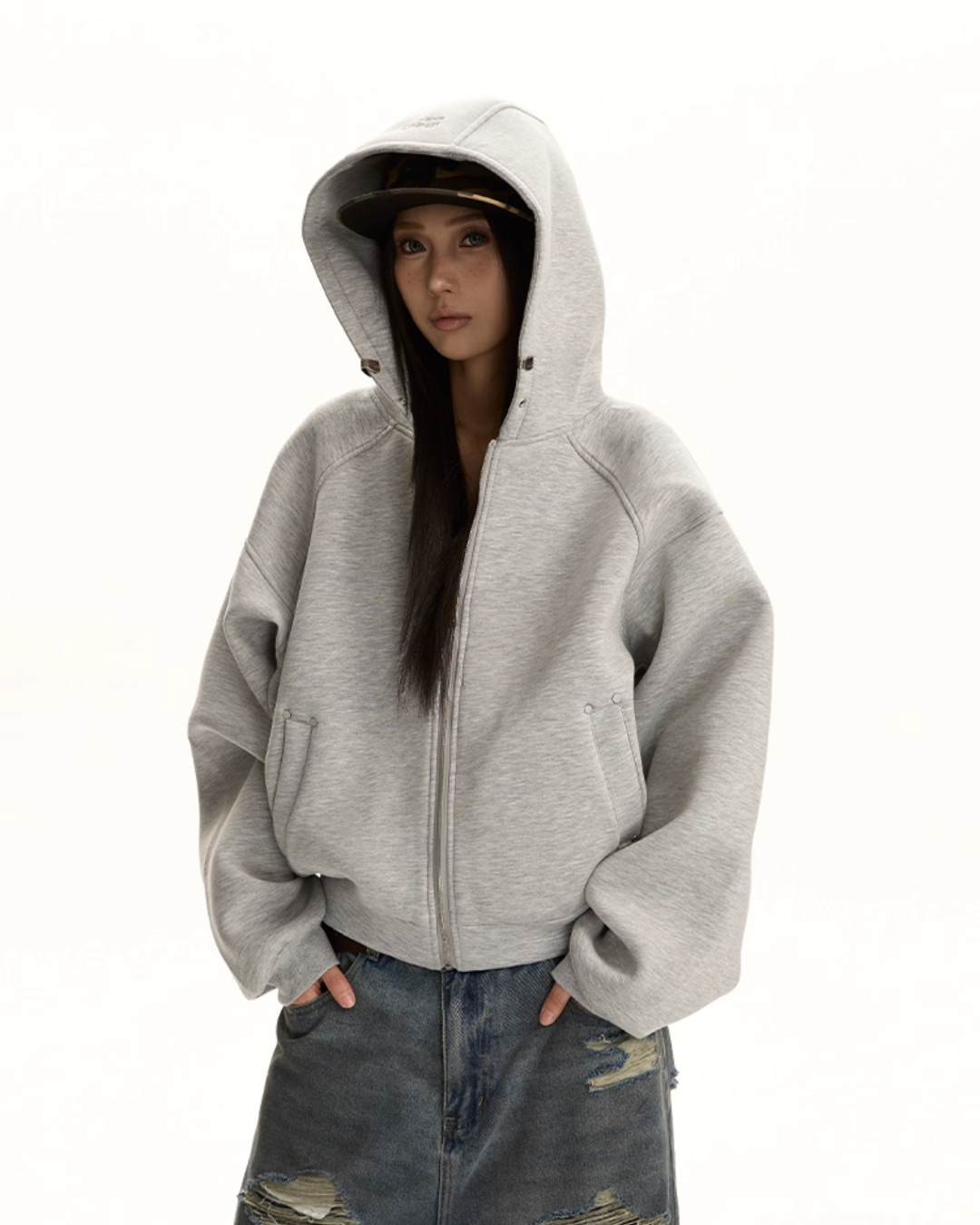 Loose Zip Hoodie VAT0006