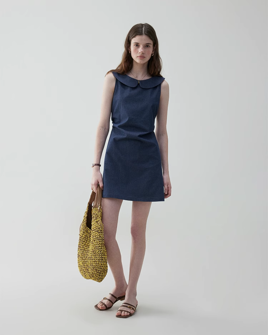 Round Collar Sleeveless Dress VOE0003