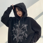 Floral Embroidery Hood Jacket YLS0934