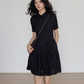 Plain Tiered Shirt Dress VAS0103