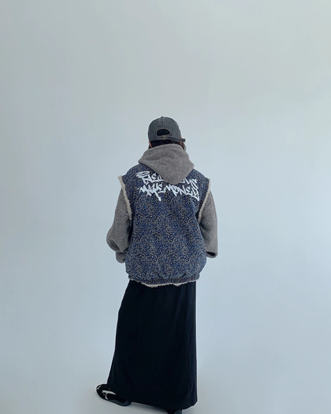 Vintage Denim Sherpa Vest YLS0998