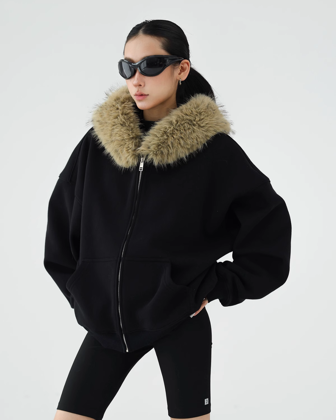 Fur Hood Zip Jacket ACS0191 – AuroraBoutique Fur Hood Zip Jacket ACS0191 – AuroraBoutique