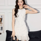Fringe Lace Sleeveless Dress MNX0002