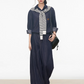 Denim Shirt / Wide Denim Pants / Shoulder-Carry Top WEO0072