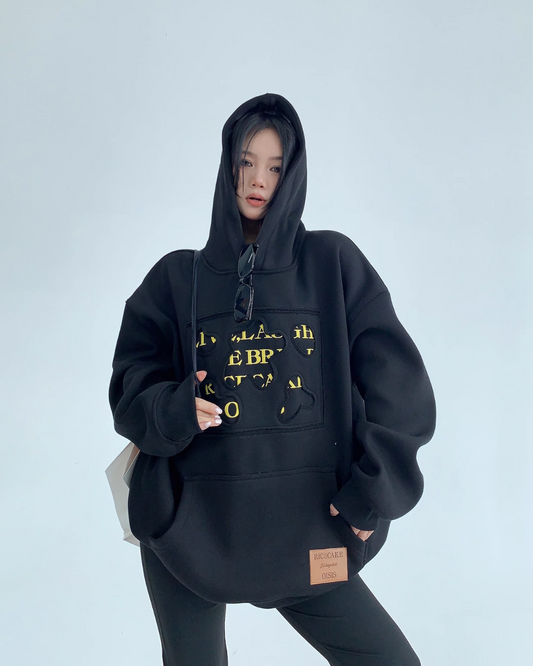 Embroidered Fleece Pullover Hoodie YLS0672