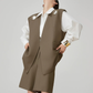 Gold Eyelet Big Vest / Wide Half Pants FER0281