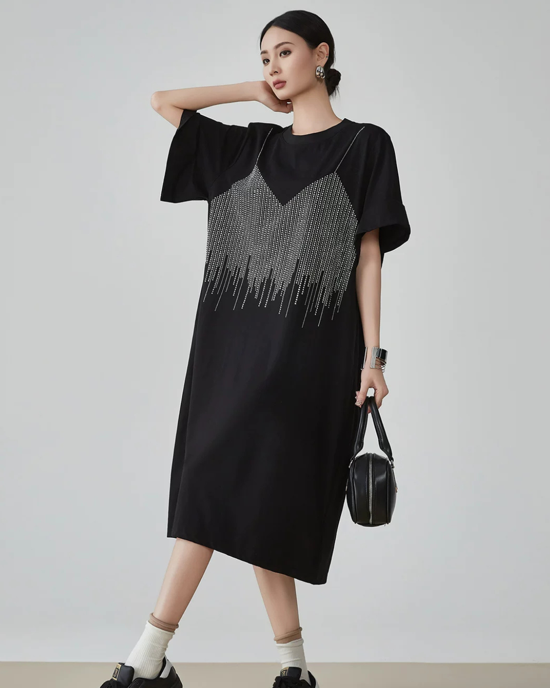 Layered-Style T-Shirt Dress FER0195