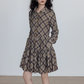 Retro Paid Flare Dress VAS0158