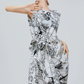 Hand-Drawn Floral Print Dress FER0289