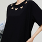 Heart Cutout Short Sleeve T-Shirt FER0316