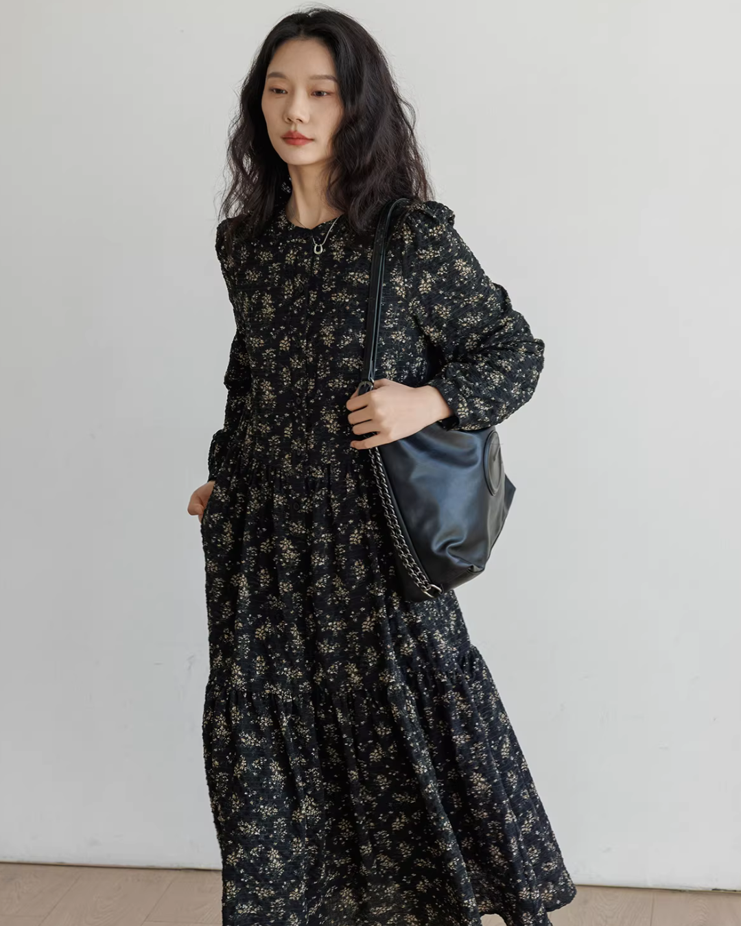 Floral Tea-Length Dress VAS0191